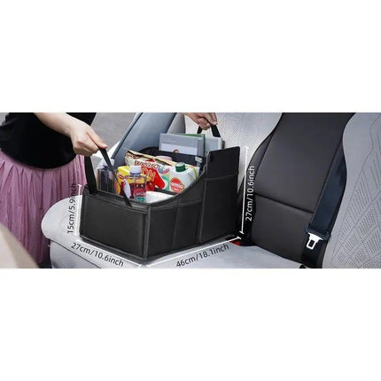Car Multi-Compartment Organizer: Non-Slip & Spacious, 4-Section Storage for a Tidy Interior