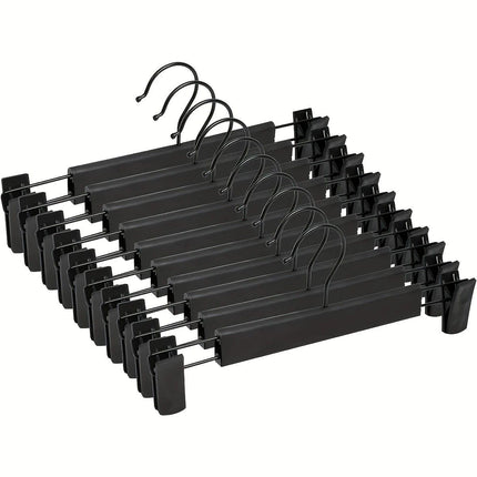 30-Pack Multi-Purpose Adjustable Pant Hangers: Thickened Non-Slip Clips, 360° Rotating Hook, Adjustable Width, Suitable for Organizing and Drying Various Clothes, Towels, and More.