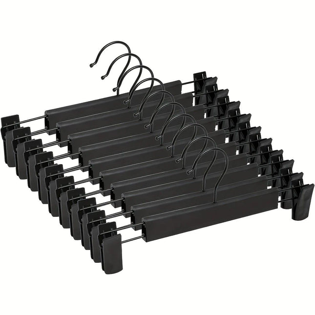 30-Pack Multi-Purpose Adjustable Pant Hangers Thickened Non-Slip Clips 360 Degree Rotating V1232-HJZ008