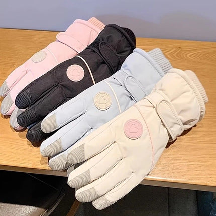 Women's Winter Thick Warm Gloves｜Windproof, Anti-Slip, Touchscreen, Suitable for Skiing, Cycling, and Electric Scooters(pink)