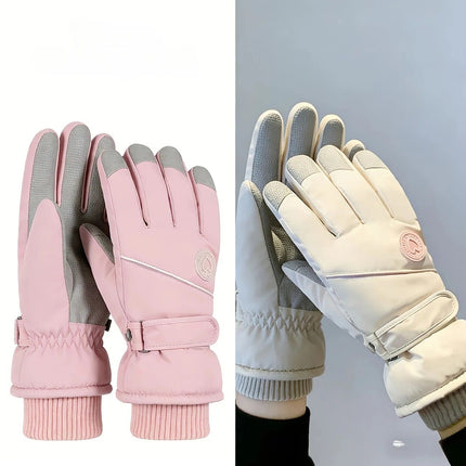 Women's Winter Thick Warm Gloves｜Windproof, Anti-Slip, Touchscreen, Suitable for Skiing, Cycling, and Electric Scooters(BLUE)