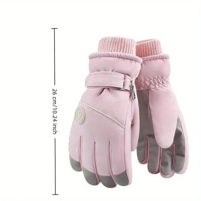 Women's Winter Thick Warm Gloves Windproof Anti-Slip Touchscreen Suitable for Skiing Cycling and Electric – product detail