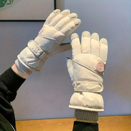 Women's Winter Thick Warm Gloves｜Windproof, Anti-Slip, Touchscreen, Suitable for Skiing, Cycling, and Electric Scooters(BLACK)