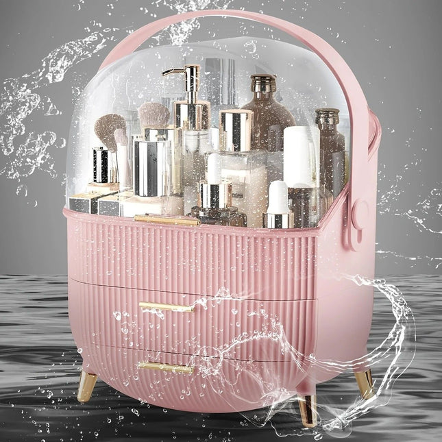 Transparent Flip-top Cosmetic Storage Box Dustproof Waterproof Multi-layer Drawer Organizer Portable – product detail