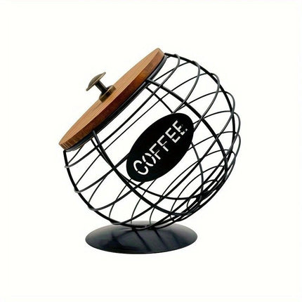 1pc Unique Coffee Capsule Basket Iron Coffee Pod Holder with Slanted Design for Home Bar and Cafe Display.golden