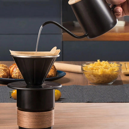 6-Piece Pour Over Coffee Set, Coffee Machine Gift Box, Pour Over Coffee Kettle, Coffee Cup, Coffee Bean Grinder Set.inherent/true qualities