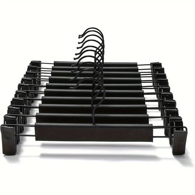 10-Pack Multi-Purpose Adjustable Pant Hangers Thickened Non-Slip Clips 360 Degree Rotating – product detail