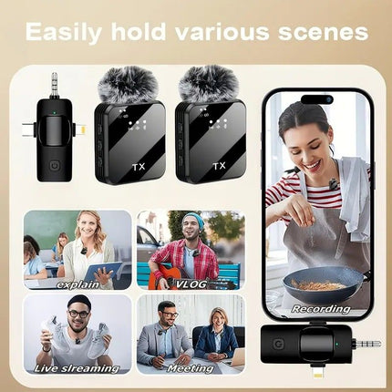 2.4G Wireless Lavalier Microphone: Multi - person, Full - scenario Audio, 25m HD Noise - reduction