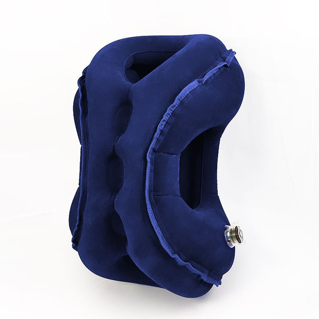 Inflatable Travel Pillow Multi-Scene Ergonomic Design 3-Second Inflate/Deflate Relieves Travel Fatigue.BLUE