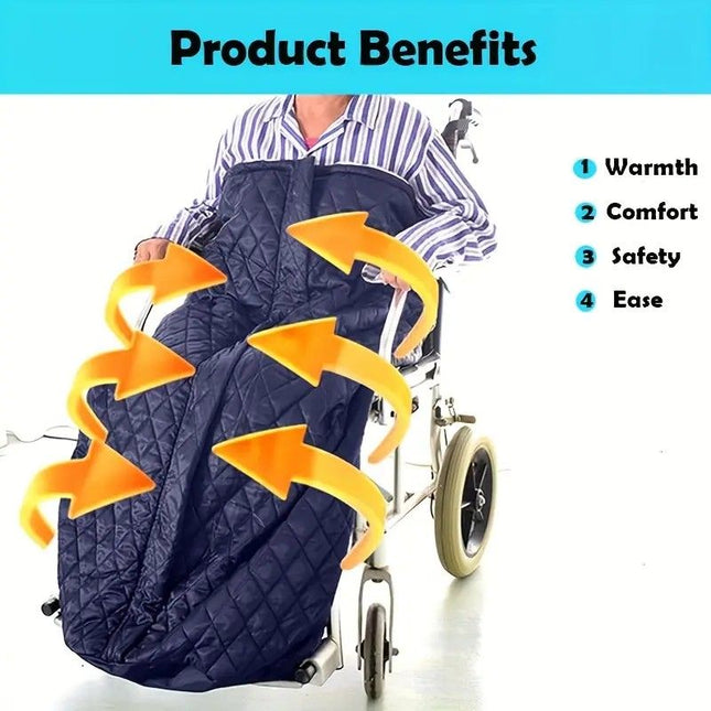 Winter Elderly Wheelchair Heating Blanket Windproof & Fleece-Lined Ideal for Both Outings and Home – product detail