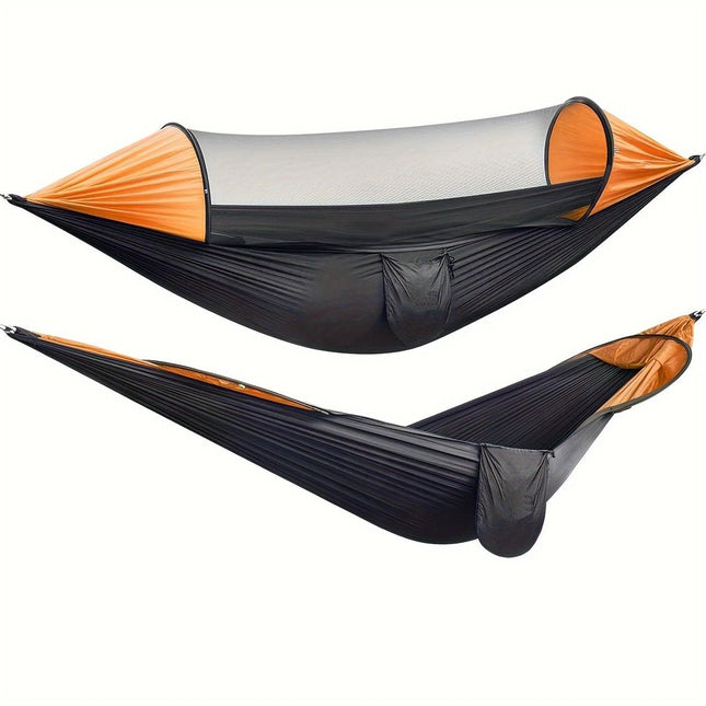 Sun-Protection Outdoor Hammock 2-in-1 Detachable Mosquito Net Portable Camping Essential orange