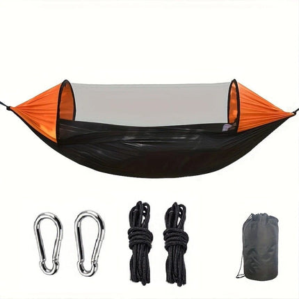 Sun-Protection Outdoor Hammock｜2-in-1 Detachable Mosquito Net, Portable Camping Essential。orange
