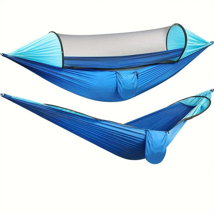 Sun-Protection Outdoor Hammock｜2-in-1 Detachable Mosquito Net, Portable Camping Essential。orange