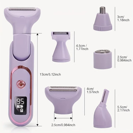 Women's Whole Body Electric Hair Removal Device, Painless Hair Removal, Type-C Fast Charging .pink
