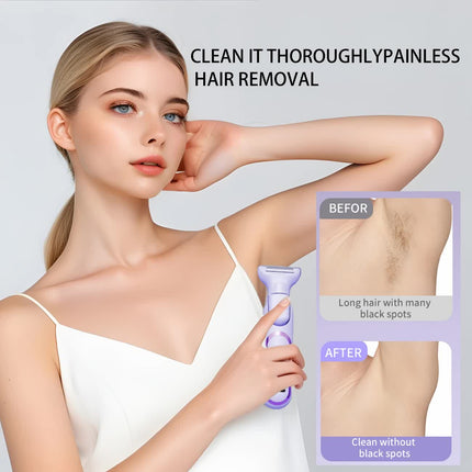 purple Women's Whole Body Electric Hair Removal Device, Painless Hair Removal, Type-C Fast Charging