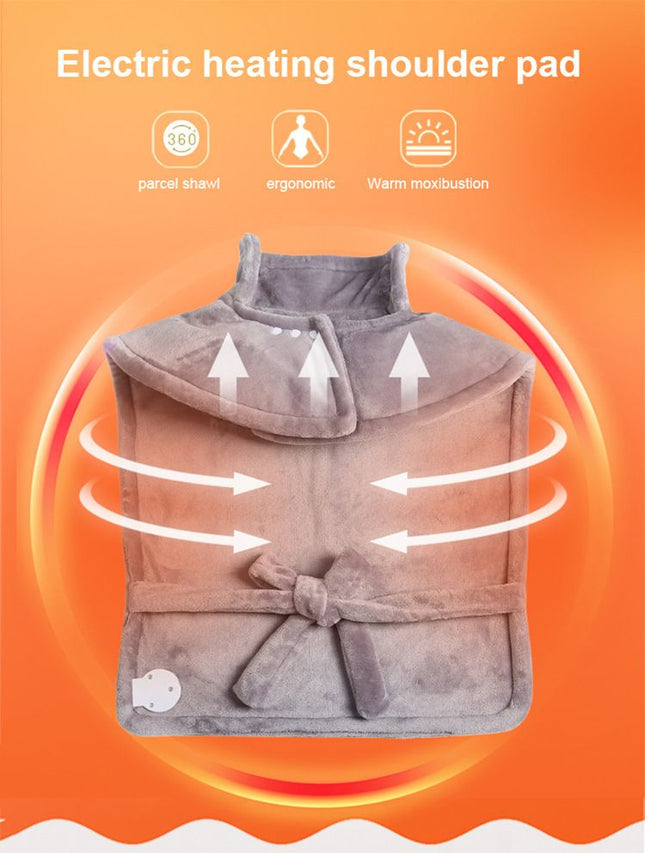 Neck Heating Cape Smart Temperature Control Warmth in an Instant.GREY V1232-PJDRT001