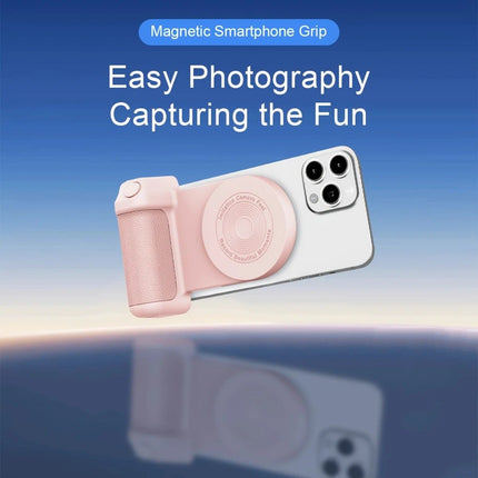 Magnetic Phone Photography Grip | Compatible with iPhone & Android, 360° Fill Light with Bluetooth Remote, Ideal for Live Streaming & Vlogging