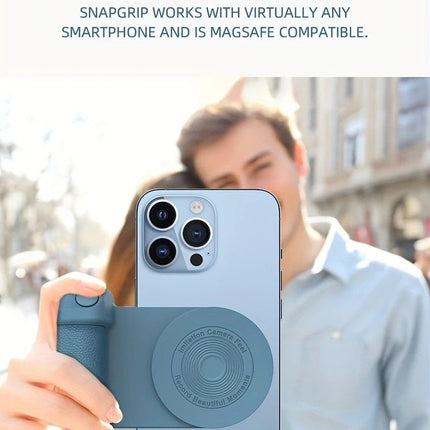Magnetic Phone Photography Grip | Compatible with iPhone & Android, 360° Fill Light with Bluetooth Remote, Ideal for Live Streaming & Vlogging