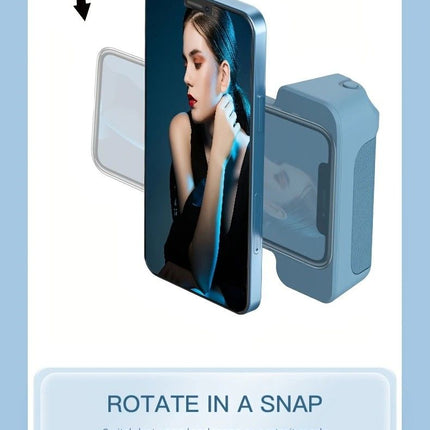Magnetic Phone Photography Grip | Compatible with iPhone & Android, 360° Fill Light with Bluetooth Remote, Ideal for Live Streaming & Vlogging