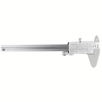 Stainless Steel Digital Caliper 150mm 6 Inch LCD Three Mode Metric Imperial Fractional One Touch Switch with Protective Case for Machinery DIY Precise Measurement
