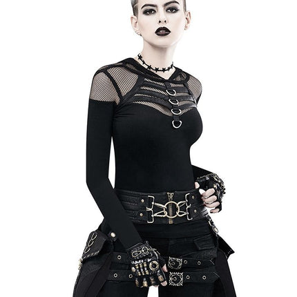 Steampunk PU Leather Waist Bag: Adjustable Waist Size with Rivet Detailing, Versatile as a Retro Leg Bag or Belt, Unisex for Motorcycle Riding and Stylish Outfits