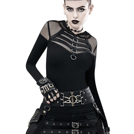 Steampunk PU Leather Waist Bag: Adjustable Waist Size with Rivet Detailing, Versatile as a Retro Leg Bag or Belt, Unisex for Motorcycle Riding and Stylish Outfits