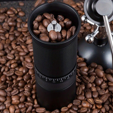 1-Pack, Manual Coffee Grinder, Hand Coffee Grinder with Built-in Digital Adjustable Setting, Black, Stainless Steel Conical Burr, Coffee Bean Grinder