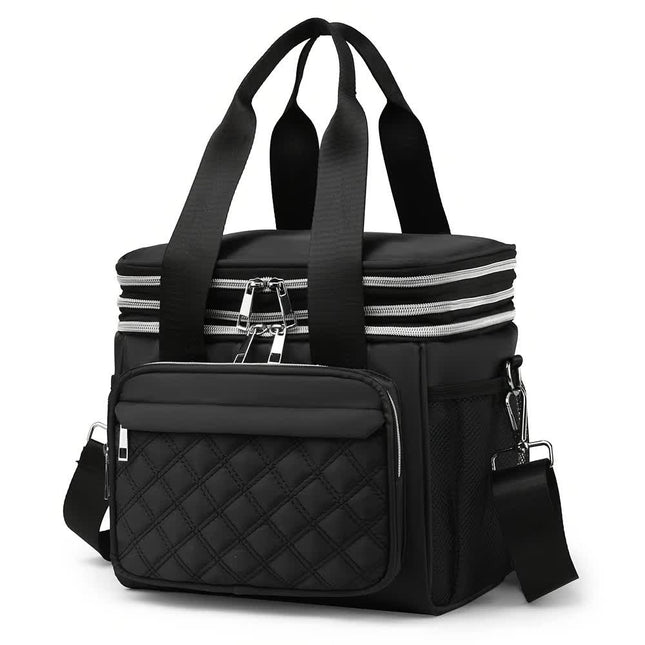 Large Capacity Travel Bag/Lunch Bag.Expandable 5cm Multi-Compartment Storage Hand/Shoulder Carry