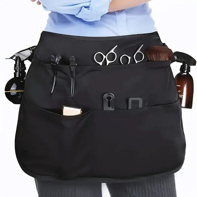 Multi-Pocket Breathable Half Apron Efficient Tool Waist Pack for Makeup Artists Gardeners and Hairdressers