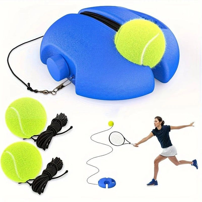 Portable Tennis Trainer Features a water-fillable weighted base with anti-tangle design.Includes 3