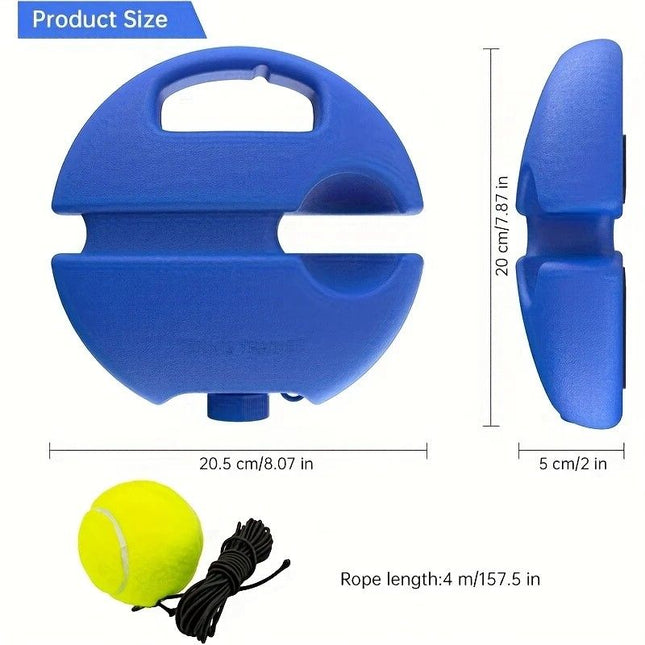 Portable Tennis Trainer Features a water-fillable weighted base with anti-tangle design.Includes 3 – product detail