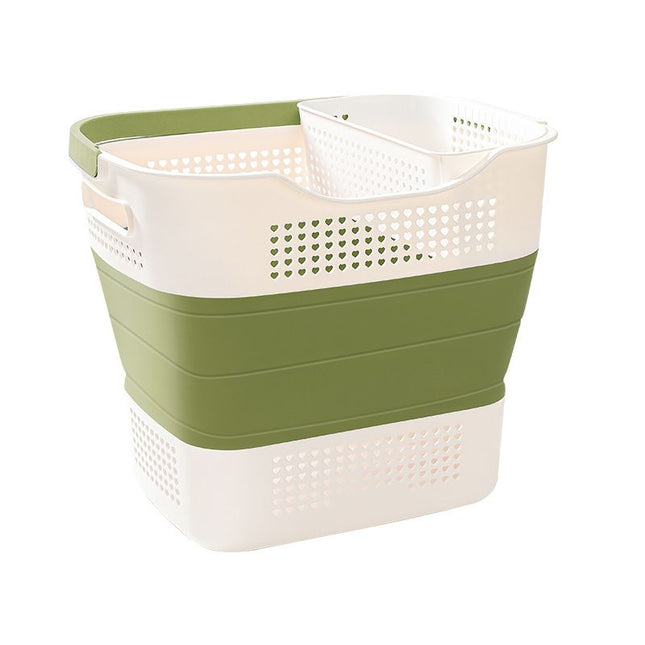 Multi-functional Folding Laundry Basket Hassle-free Storage One Basket for All Your Clothes Sorting green