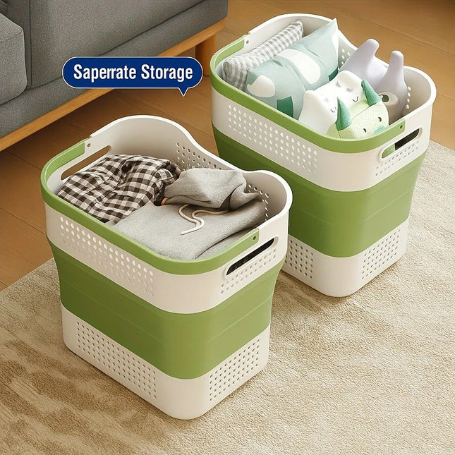 Multi-functional Folding Laundry Basket Hassle-free Storage One Basket for All Your Clothes Sorting green – product detail