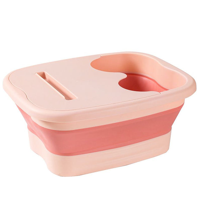 Foldable Foot Soak Tub TPE Collapsible Deep Tub with Lid for Heat Retention Foot Massage Essential for Home
