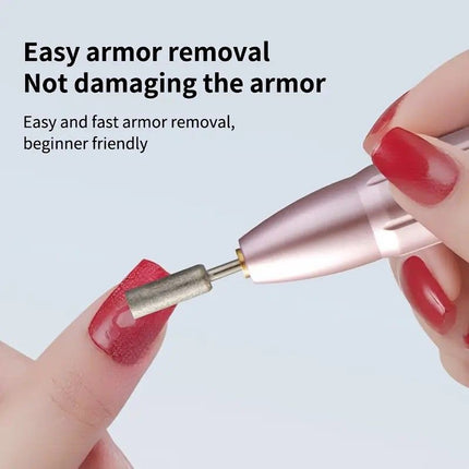 Professional Nail Drill: Quiet and Efficient, LED Digital Display, 31 Accessories for All-in-One Use, Easy for Beginners to Master.rose gold