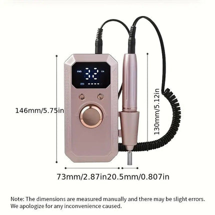 Professional Nail Drill: Quiet and Efficient, LED Digital Display, 31 Accessories for All-in-One Use, Easy for Beginners to Master.rose gold