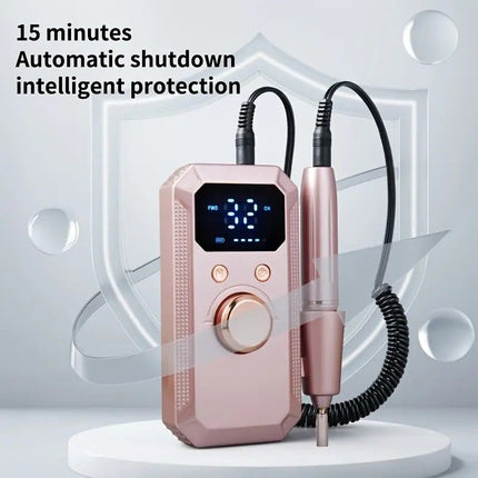 Professional Nail Drill: Quiet and Efficient, LED Digital Display, 31 Accessories for All-in-One Use, Easy for Beginners to Master.rose gold