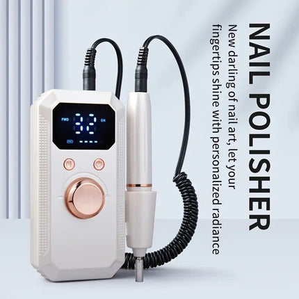 Professional Nail Drill: Quiet and Efficient, LED Digital Display, 31 Accessories for All-in-One Use, Easy for Beginners to Master.rose gold