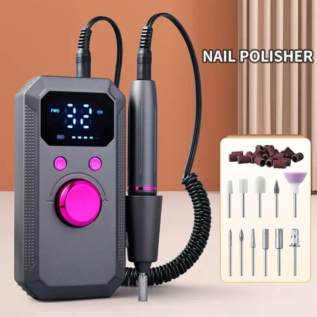 Professional Nail Drill Quiet and Efficient LED Digital Display 31 Accessories for All-in-One Use Easy for