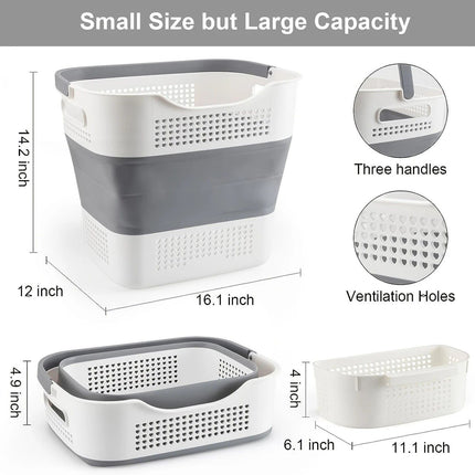 Multi-functional Folding Laundry Basket: Hassle-free Storage, One Basket for All Your Clothes Sorting.light brown