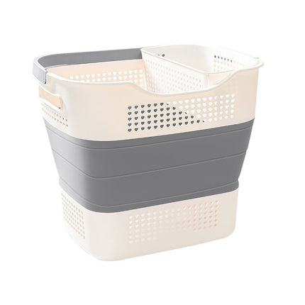 Multi-functional Folding Laundry Basket: Hassle-free Storage, One Basket for All Your Clothes Sorting.light brown