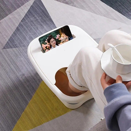 Foldable Foot Soak Tub: TPE Collapsible Deep Tub with Lid for Heat Retention, Foot Massage, Essential for Home Wellness and Relaxation.GREEN