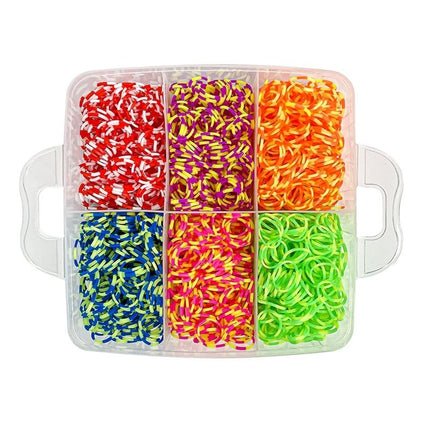 4500 pcs Loom Bands Mega Kit with Accessories, Multicolor
