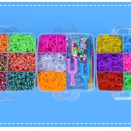4500 pcs Loom Bands Mega Kit with Accessories, Multicolor