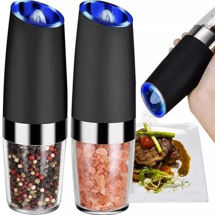 Electric Salt and Pepper Mills 2-Pack, Black