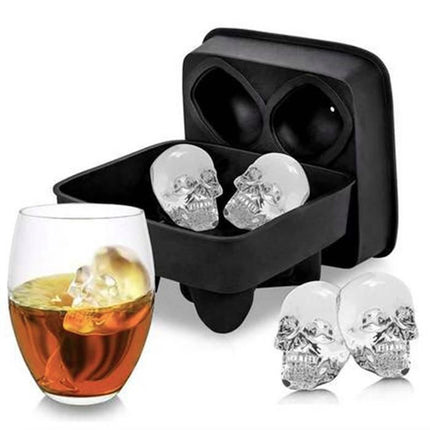 Skull Ice Mold, Chocolate Jelly Mold, Black
