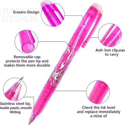 Erasable Gel Ink Pens 12-pack, MultiColor