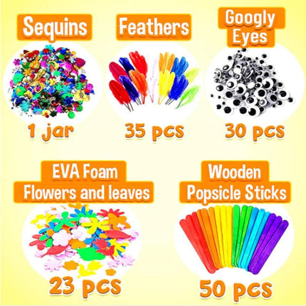 Mega Craft Kit with Pipe Cleaners Moving Eyes Balls, Multicolor