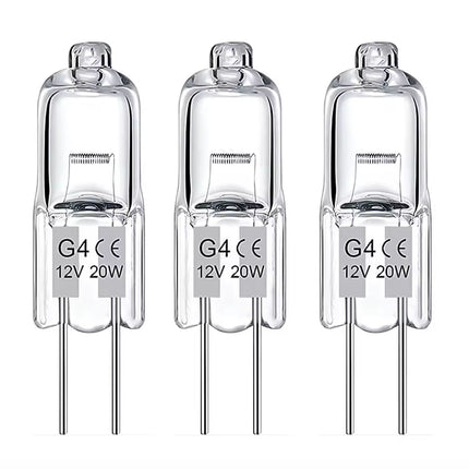 20-pack G4 halogen bulbs 20W 12V warm white