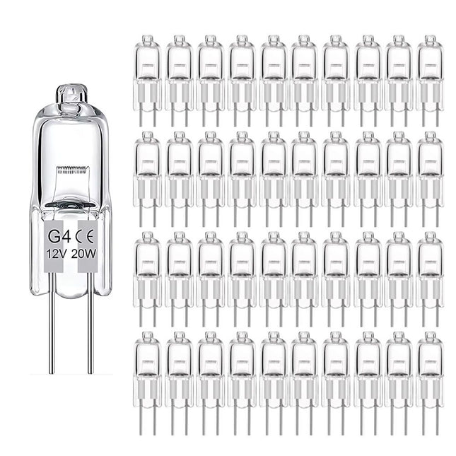 20-pack G4 halogen bulbs 20W 12V warm white – product detail